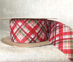 Christmas Plaid Double Sided USDR Ribbon 1.5 Inch - 2.25 Inch - 3 Inch