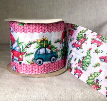 Load image into Gallery viewer, Christmas Cars Double Faced USDR Ribbon - 1.5 Innch - 2.25 Inch - 3 Inch