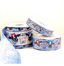 Load image into Gallery viewer, Cow Hay Girl Hay Ribbon USDR 3 1.5 7/8 Inch