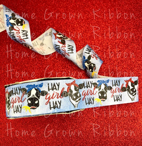 Cow Hay Girl Hay Ribbon USDR 1.5 Inch