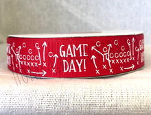 Load image into Gallery viewer, Game Day Football USDR Ribbon - 7/8 Inch