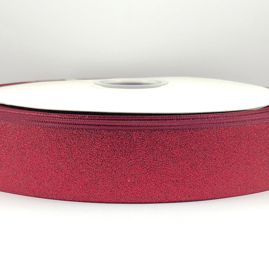 Burgundy Glitter Ribbon - 1.5 Inch