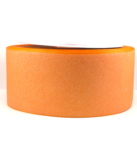 Orange Glitter Ribbon - 3 Inch