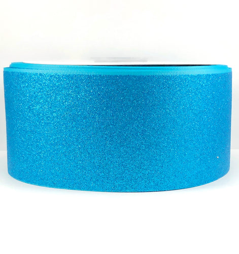 Turquoise Glitter Ribbon - 3 Inch