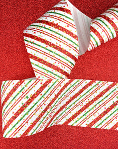 Candy Cane Stripes - 3/8" - 5/8" - 7/8" - 1.5" - 3"