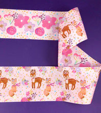 Load image into Gallery viewer, Floral Deer Double Sided with Gold Glitter Sparkles - 5/8&quot; - 7/8&quot; - 1.5&quot; - 3&quot;