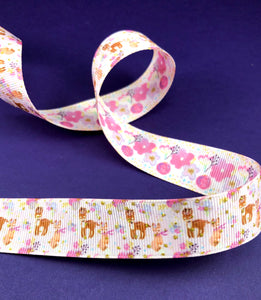 Floral Deer Double Sided with Gold Glitter Sparkles - 5/8" - 7/8" - 1.5" - 3"