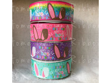 Load image into Gallery viewer, Hip Hop Bunny Collection - Bunny Ears Worded 1.5&quot; &amp; 3&quot; Grosgrain Ribbon