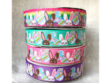 Load image into Gallery viewer, Hip Hop Bunny Collection - Bunnies and Easter Eggs 7/8&quot; Grosgrain Ribbon