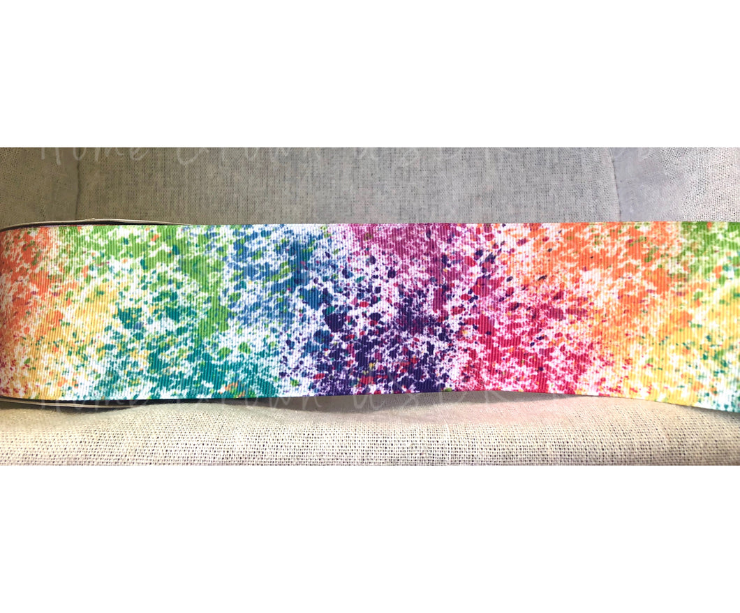 Paint Splatter USDR Grosgrain Ribbon - 5/8