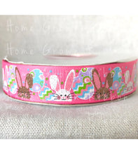 Load image into Gallery viewer, Hip Hop Bunny Collection - Bunnies and Easter Eggs 7/8&quot; Grosgrain Ribbon