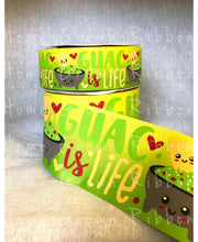 Load image into Gallery viewer, Guac Is Life USDR Grosgrain 7/8&quot; - 1.5&quot; - 3&quot; Ribbon