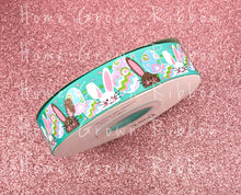 Load image into Gallery viewer, Hip Hop Bunny Collection - Bunnies and Easter Eggs 7/8&quot; Grosgrain Ribbon