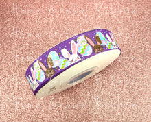 Load image into Gallery viewer, Hip Hop Bunny Collection - Bunnies and Easter Eggs 7/8&quot; Grosgrain Ribbon