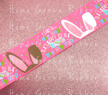 Load image into Gallery viewer, Hip Hop Bunny Collection - Bunny Ears Worded 1.5&quot; &amp; 3&quot; Grosgrain Ribbon