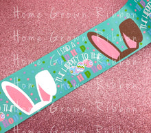 Load image into Gallery viewer, Hip Hop Bunny Collection - Bunny Ears Worded 1.5&quot; &amp; 3&quot; Grosgrain Ribbon