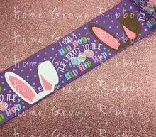 Load image into Gallery viewer, Hip Hop Bunny Collection - Bunny Ears Worded 1.5&quot; &amp; 3&quot; Grosgrain Ribbon