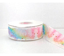 Load image into Gallery viewer, Color Splash Double Sided Grosgrain Ribbon 7/8 Inch - 1.5 Inch - 3 Inch - Double Faced Heat Transfer