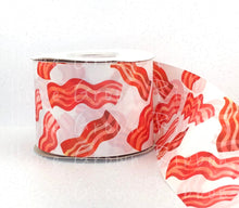 Load image into Gallery viewer, Bacon Double Sided Grosgrain Ribbon 7/8 Inch - 1.5 Inch - 3 Inch - Double Faced Heat Transfer