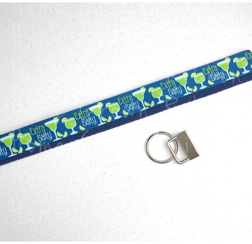 Extra Salty Margarita on Navy Ribbon Key Fob Kit - Multiple Colors Available