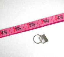 Load image into Gallery viewer, Breast Cancer Awareness - Brave &amp; Strong on Pink Key Fob Kit - Multiple Colors Available