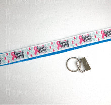 Load image into Gallery viewer, Breast Cancer Awareness - Brave &amp; Strong on White Key Fob Kit - Multiple Colors Available