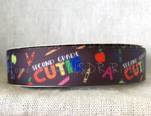 Back to School Grade USDR Ribbon - 7/8 Inch