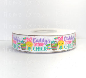 Daddy's Other Chick Easter USDR 7/8" Grosgrain Ribbon