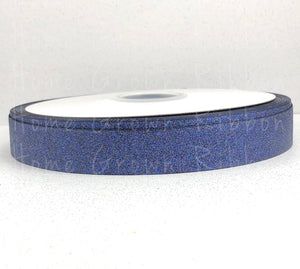 Navy Glitter Ribbon - 3 Inch - 1.5 Inch - 7/8 Inch - 3/8 Inch