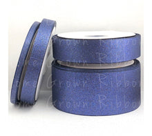 Load image into Gallery viewer, Navy Glitter Ribbon - 3 Inch - 1.5 Inch - 7/8 Inch - 3/8 Inch