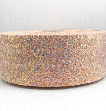 Load image into Gallery viewer, Chunky Glitter Ribbon 3 Inch Peach