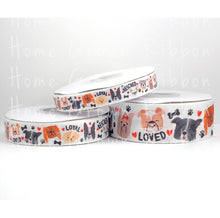 Load image into Gallery viewer, Rescued, Loved, Loyal - Small Breeds Dog USDR Grosgrain Ribbon 5/8&quot; - 7/8&quot; - 1.5&quot;