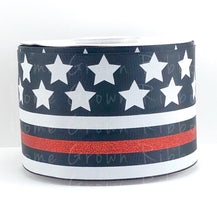 Load image into Gallery viewer, Thin Red Line Glitter Firefighter Support Ribbon