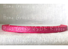 Load image into Gallery viewer, Shocking Pink Glitter Ribbon - 3&quot; - 1.5&quot; - 7/8&quot; - 3/8&quot;