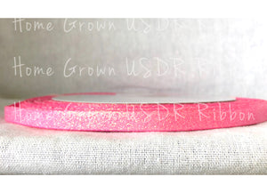 Pink Glitter Ribbon - 3" - 7/8" - 3/8"