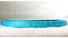 Load image into Gallery viewer, Turquoise Glitter Ribbon - 1.5&quot; - 7/8&quot; - 3/8&quot;