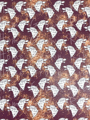 GOT Direwolves on Maroon Vinyl Sheet