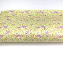 Load image into Gallery viewer, Lemon Slices Faux Leather Sheets USDR - Pink - Purple