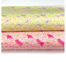 Load image into Gallery viewer, Lemon Slices Fruit Faux Leather Sheets - Pink - Purple