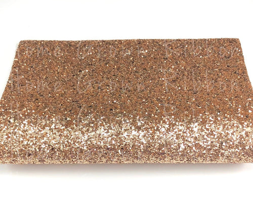 Light Gold Chunky Glitter Faux Leather Sheet Size A4