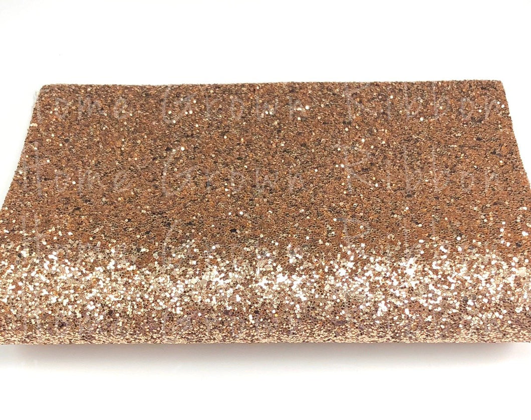 Light Gold Chunky Glitter Faux Leather Sheet Size A4