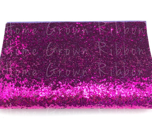 Purple Violet Chunky Glitter Faux Leather Sheet Size A4