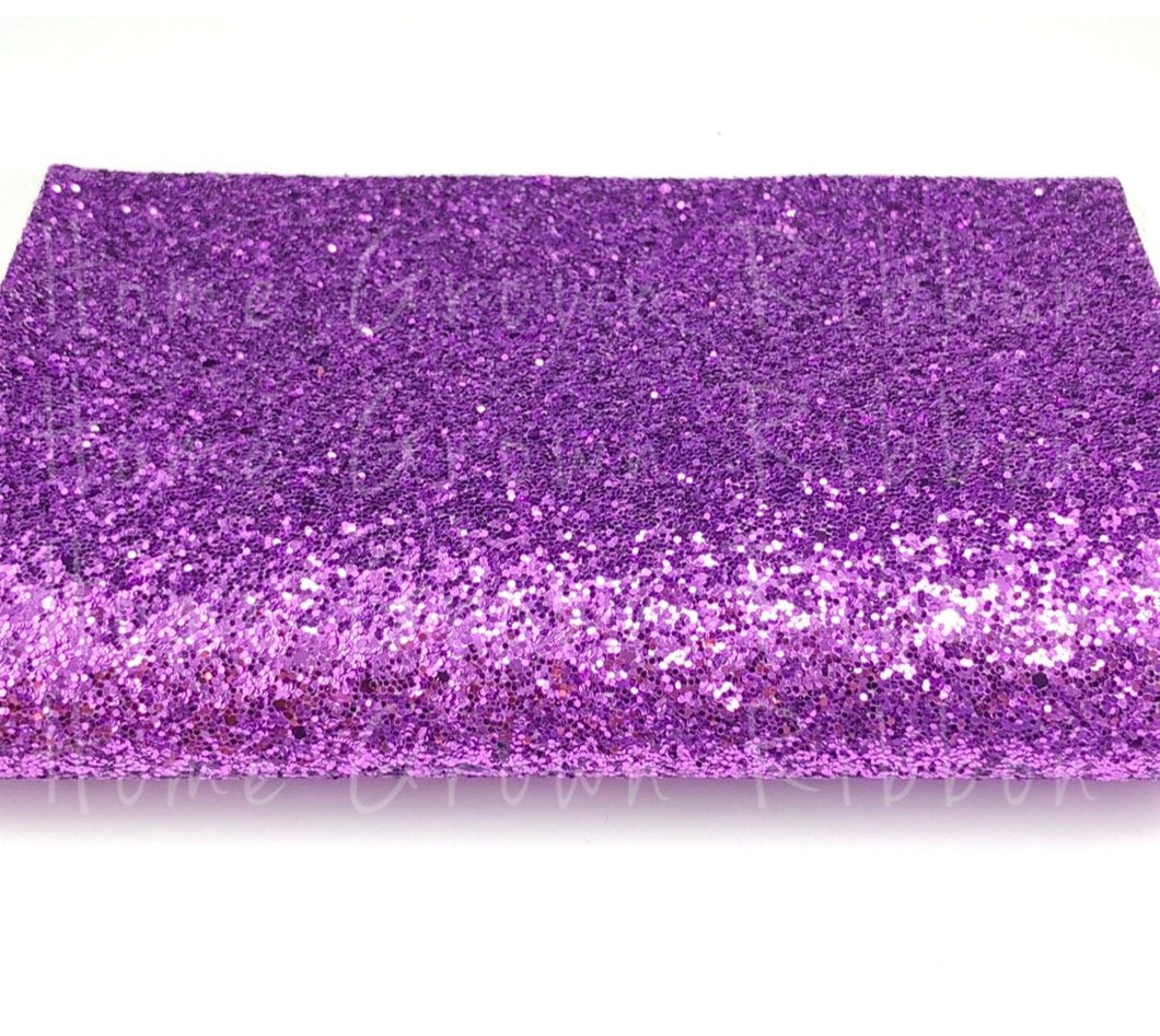 Purple Chunky Glitter Faux Leather Sheet Size A4