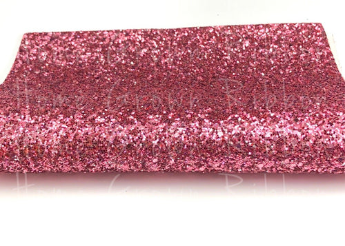 Blush Pink Chunky Glitter Faux Leather Sheet Size A4