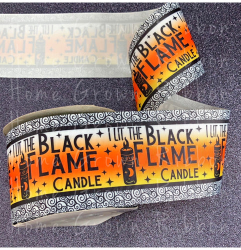 I Lit the Black Flame Candle Halloween Ribbon - 3 Inch - Exclusive