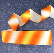 Load image into Gallery viewer, Candy Corn Ombre Glitter Ribbon Halloween USDR Grosgrain 1.5 Inch