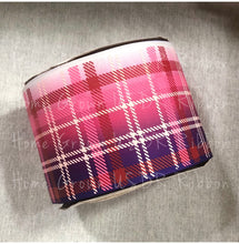 Load image into Gallery viewer, Valentine&#39;s Day Tartan on Pink &amp; Purple Ombre