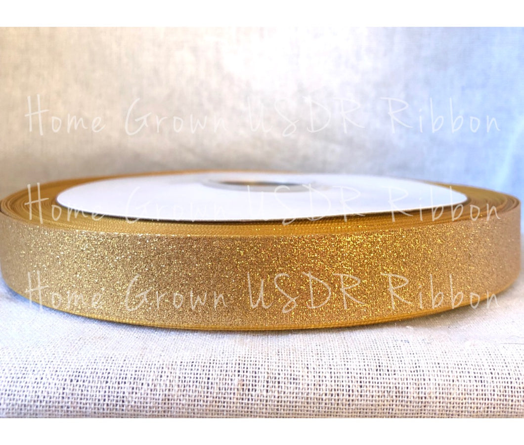 Light Gold Glitter Ribbon