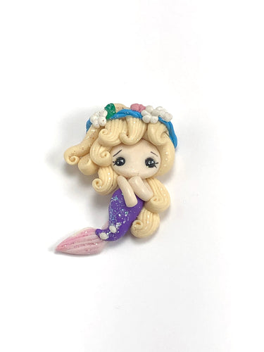 Mermaid Clay - Blonde with Purple Tail