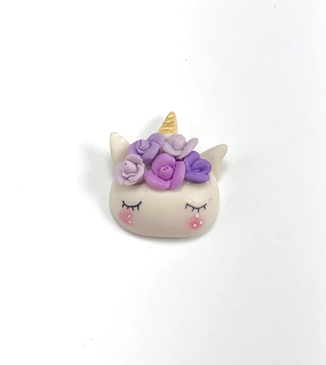 Unicorn with Flowers - Purple